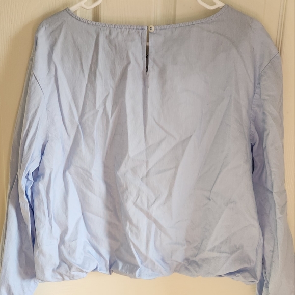 Maeve by Anthropologie Size M Blue/white Striped shirt - Picture 3 of 3